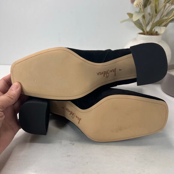 Sam Edelman Codie Ankle Boots Suede Block Heeled Black Women's 8M NWOB - Picture 8 of 9